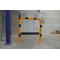 Anti-nudge hoop | steel tube  76 mm | yellow / black | total width: 400 | height above ground: 250 mm | for casting in concrete